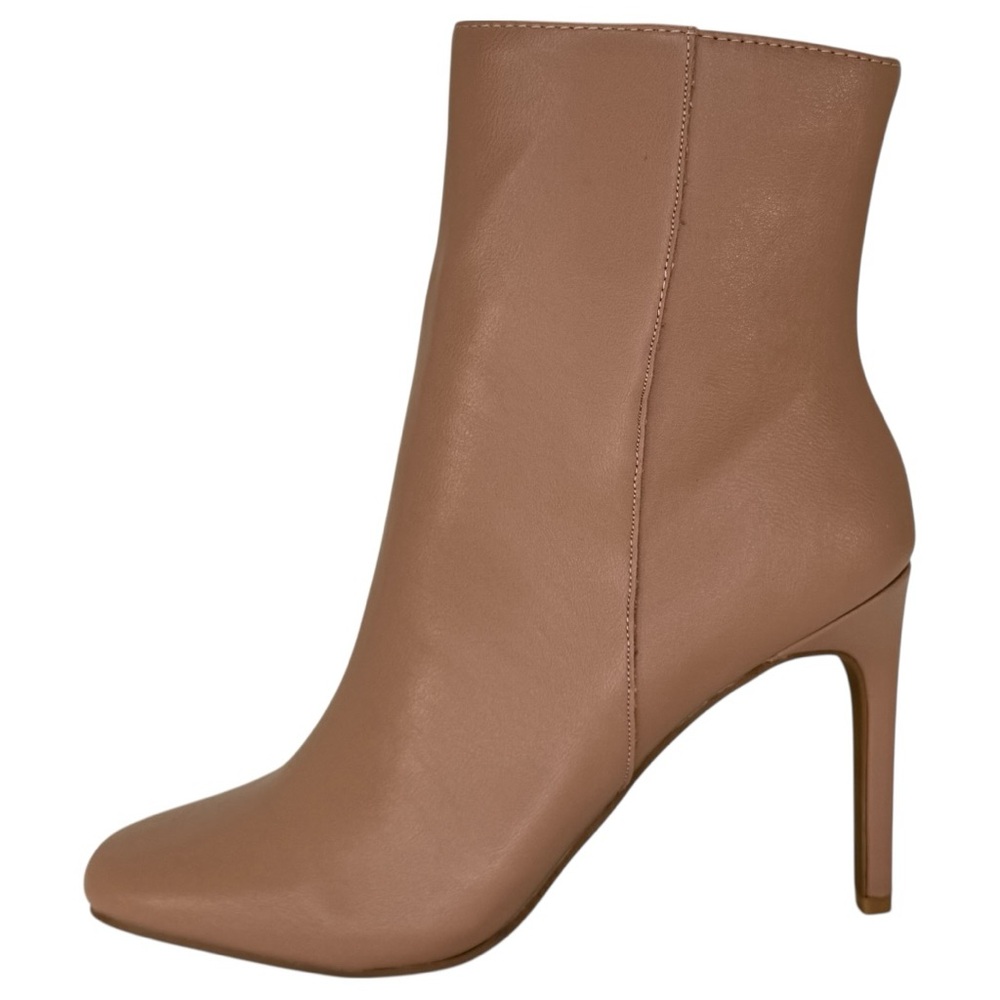 Journee Collection Silvy Tan Faux Leather Heeled Womens Booties Size 7.5M - Picture 3 of 11